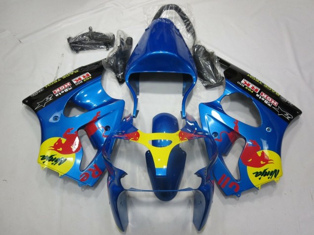Carenados Moto Kawasaki ZX6R 2000-2002 - Azul Amarillo Negro Rojo Bull Baratos