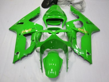 Carenados Moto Kawasaki ZX6R 2003-2004 - Verde Oro Calcomanía Baratos