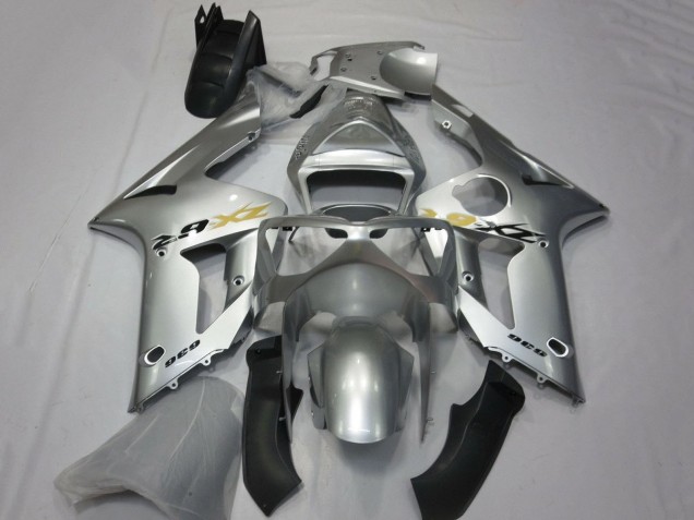 Carenado Moto Kawasaki ZX6R 2003-2004 - Plata Baratos