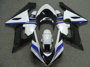 Carenados Moto Kawasaki ZX6R 2005-2006 - Blanco Negro Azul Baratos