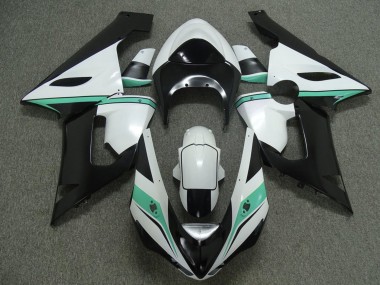 Carenados Moto Kawasaki ZX6R 2005-2006 - Blanco Negro Verde Baratos