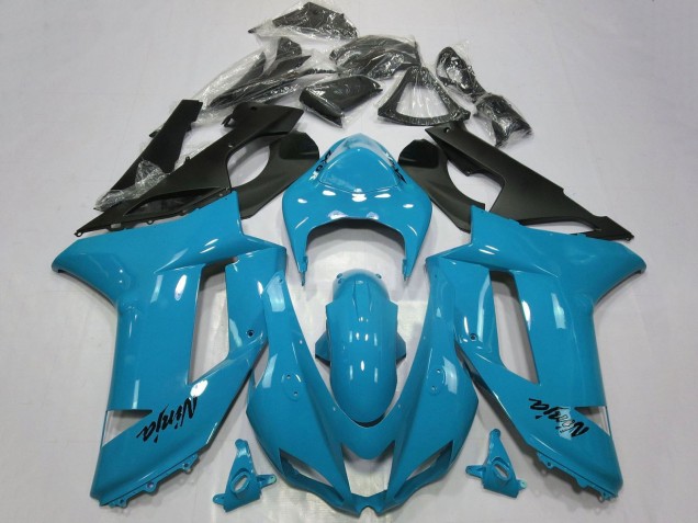 Carenados Moto Kawasaki ZX6R 2007-2008 - Azul Negro Baratos