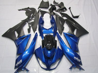 Carenados Moto Kawasaki ZX6R 2007-2008 - Azul Negro Mate Blanco Baratos