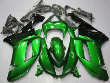 Carenados Moto Kawasaki ZX6R 2007-2008 - Verde Negro Baratos