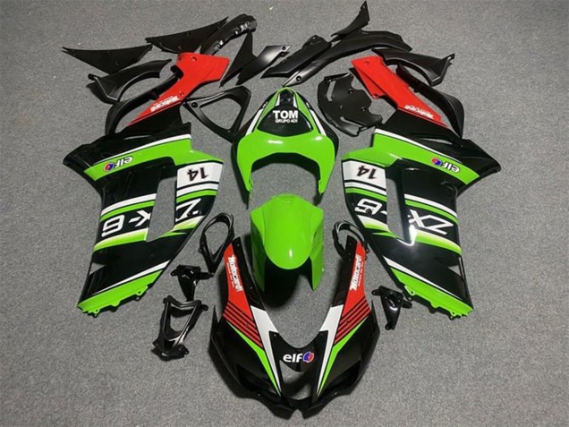 Carenados Moto Kawasaki ZX6R 2007-2008 - Negro Verde Blanco Rojo Baratos