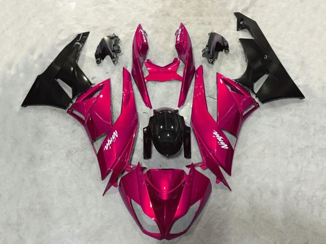 Carenados Moto Kawasaki ZX6R 2009-2012 - Rojo Caramelo Negro Brillante Baratos