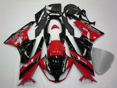 Carenados Moto Kawasaki ZX6R 2009-2012 - Rojo Negro Brillante Elf Touch4 Bridgestone Baratos
