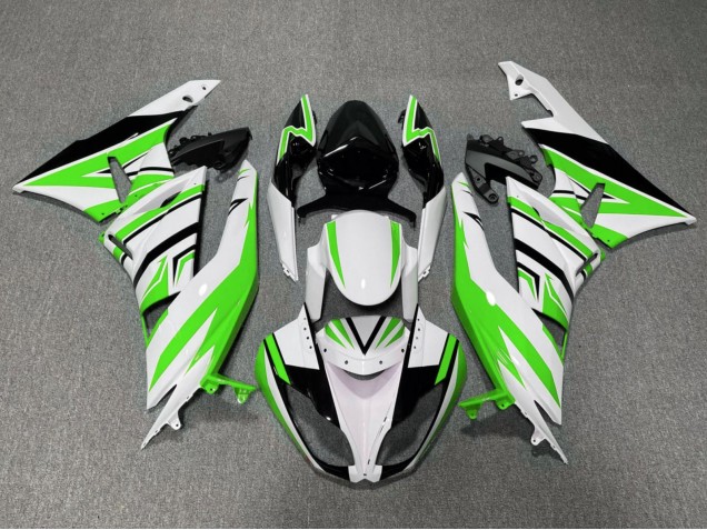 Carenado Moto Kawasaki ZX6R 2009-2012 - Blanco Verde Negro Baratos