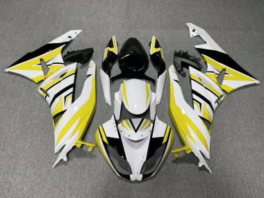 Carenados Moto Kawasaki ZX6R 2009-2012 - Blanco Amarillo Negro Baratos