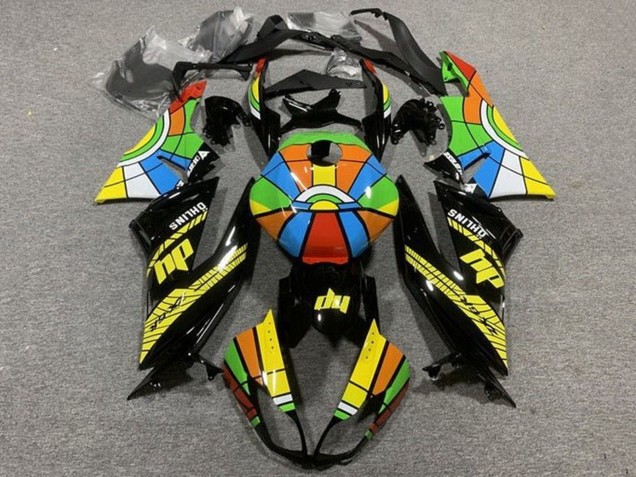 Carenados Moto Kawasaki ZX6R 2009-2012 - Negro Brillante Multicolor Baratos