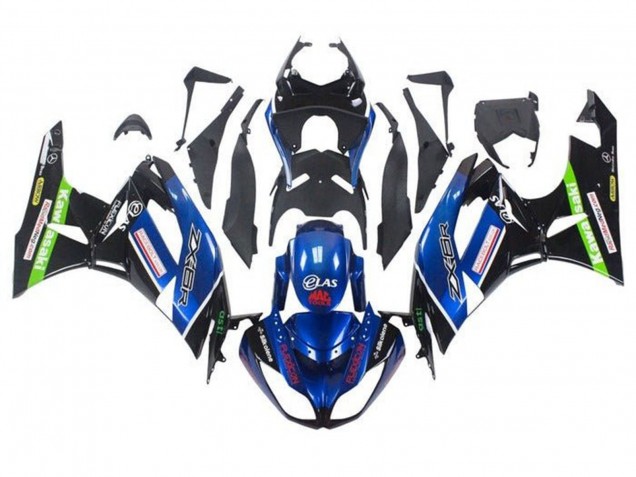 Carenados Moto Kawasaki ZX6R 2009-2012 - Azul Negro Brillante Rojo Verde Baratos