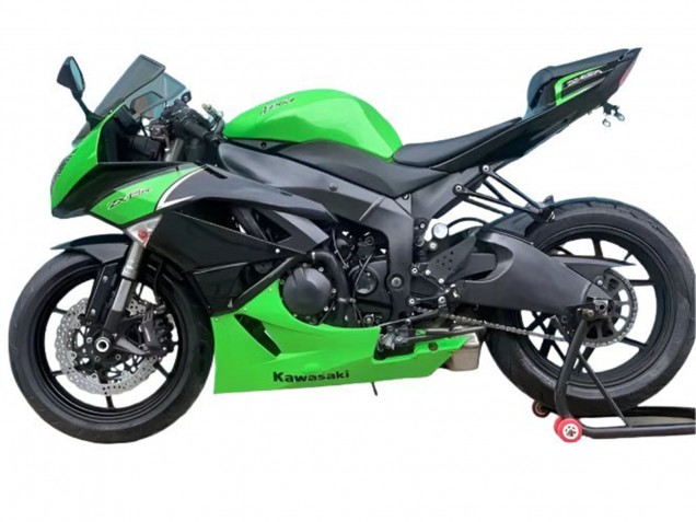Carenados Moto Kawasaki ZX6R 2009-2012 - Verde Negro Mate Baratos
