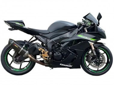 Carenados Moto Kawasaki ZX6R 2009-2012 - Negro Mate Verde Baratos