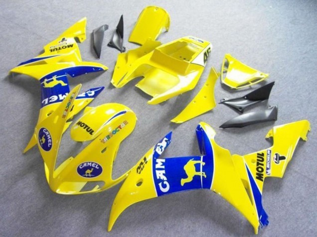 Carenados Moto Yamaha YZF R6 2003-2004 - Amarillo Azul Camello Motul Baratos