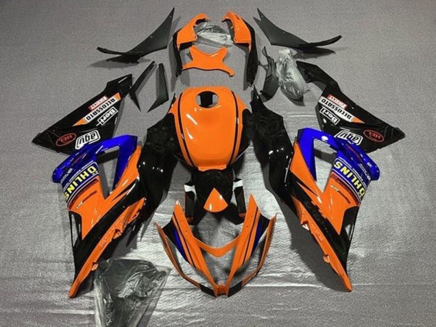 Carenados Moto Kawasaki ZX6R 2013-2018 - Naranja Azul Negro Baratos