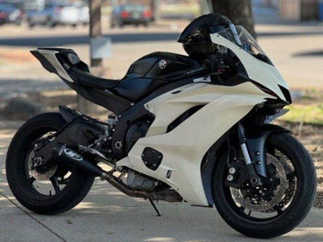 Carenados Moto Kawasaki ZX6R 2013-2018 - Crema Blanco Negro Mate Baratos