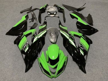 Kit Carenados Moto Kawasaki ZX6R 2013-2018 - Verde Negro Brillante Baratos