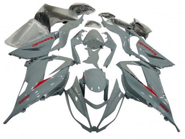 Carenado Moto Kawasaki ZX6R 2013-2018 - Nardo Gris Rojo Baratos