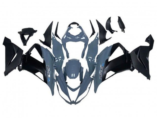 Carenados Moto Kawasaki ZX6R 2013-2018 - Gris Negro Mate Baratos