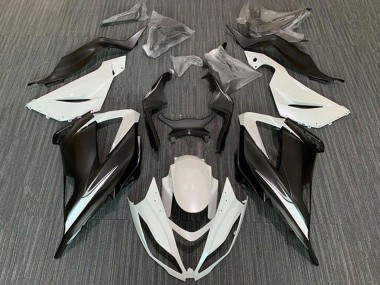 Kits Carenado Moto Kawasaki ZX6R 2013-2018 - Blanco Negro Mate Baratos