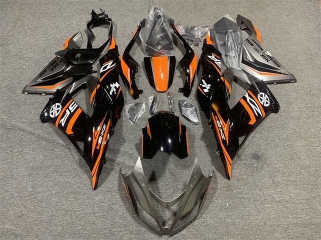 Carenado Moto Kawasaki ZX6R 2013-2018 - Naranja Negro Brillante Baratos