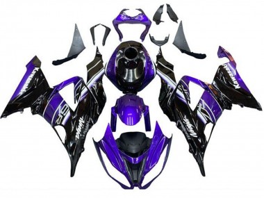 Carenado Moto Kawasaki ZX6R 2013-2018 - Azul Negro Brillante Baratos