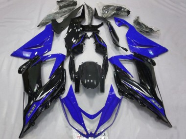 Carenados Moto Kawasaki ZX6R 2013-2018 - Azul Negro Brillante Baratos
