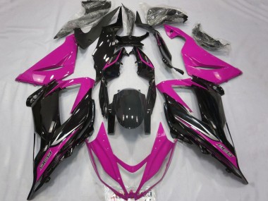 Carenados Moto Kawasaki ZX6R 2013-2018 - Rosa Negro Brillante Baratos