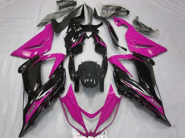 Carenados Moto Kawasaki ZX6R 2013-2018 - Rosa Negro Brillante Baratos