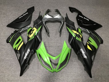 Carenados Moto Kawasaki ZX6R 2013-2018 - Negro Mate Verde Amarillo Baratos
