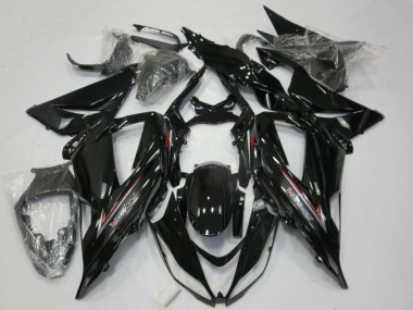 Carenados Moto Kawasaki ZX6R 2013-2018 - Negro Brillante Plata Rojo Baratos