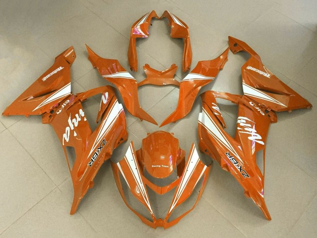 Carenados Moto Kawasaki ZX6R 2013-2018 - Naranja Blanco Baratos