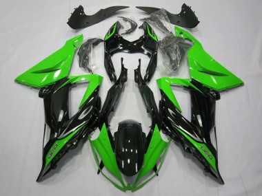 Carenados Moto Kawasaki ZX6R 2013-2018 - Verde Negro Brillante Baratos