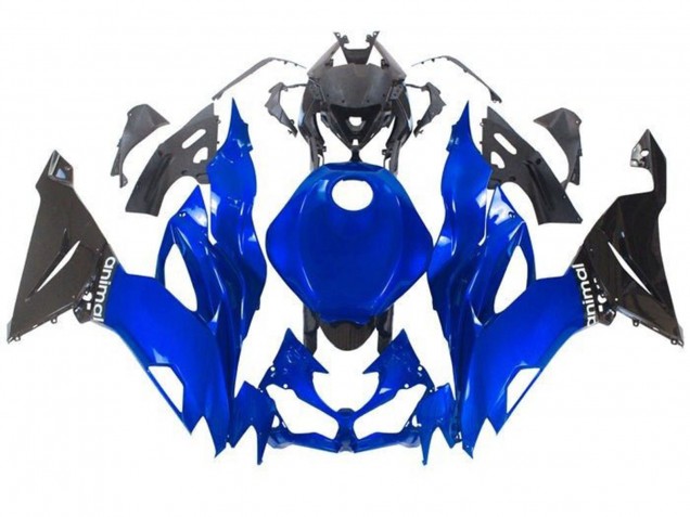 Carenados Moto Kawasaki ZX6R 2019-2022 - Azul Negro Brillante Baratos