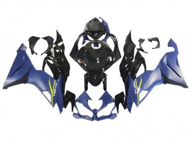 Carenados Moto Kawasaki ZX6R 2019-2022 - Azul Mate Negro Brillante Baratos