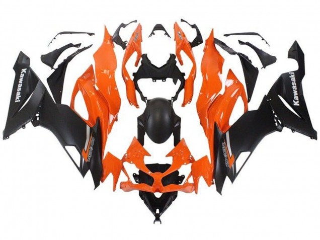 Carenado Moto Kawasaki ZX6R 2019-2022 - Naranja Negro Mate Baratos