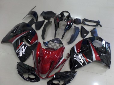 Carenados Moto Suzuki GSXR 1300 Hayabusa 2008-2020 - Rojo Oscuro Negro Plata Baratos