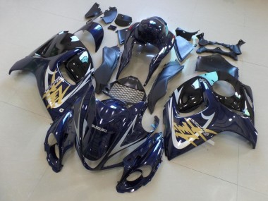 Carenados Moto Suzuki GSXR 1300 Hayabusa 2008-2020 - Azul Oscuro Negro Oro Plata Baratos