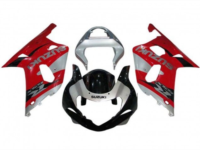 Carenados Moto Suzuki GSXR1000 2000-2002 - Plata Rojo Negro Baratos