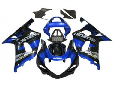 Carenados Moto Suzuki GSXR1000 2000-2002 - Azul Negro Brillante Chrome Baratos