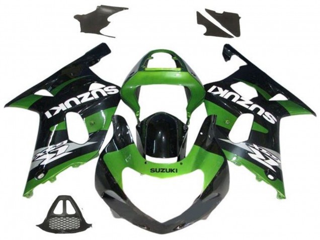 Carenados Moto Suzuki GSXR1000 2000-2002 - Verde Negro Brillante Gris Blanco Baratos