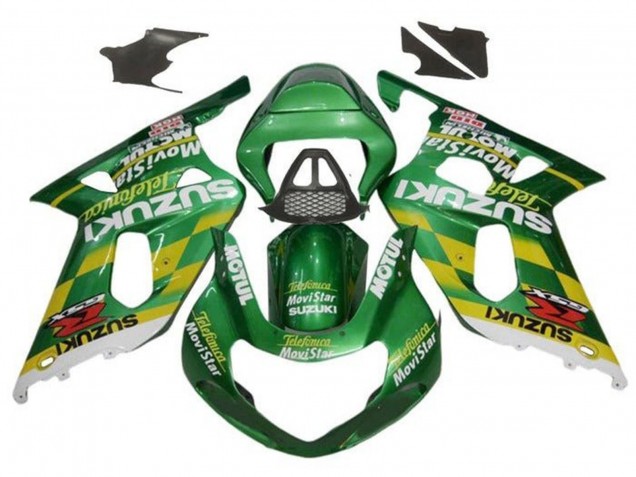 Carenados Moto Suzuki GSXR1000 2000-2002 - Verde Amarillo Blanco Motul Baratos