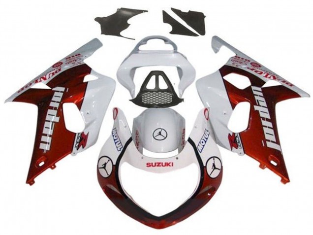Carenados Moto Suzuki GSXR1000 2000-2002 - Blanco Rojo Jordan Baratos
