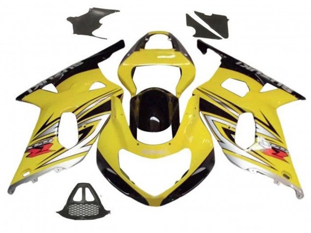 Carenados Moto Suzuki GSXR1000 2000-2002 - Amarillo Plata Negro Brillante Baratos
