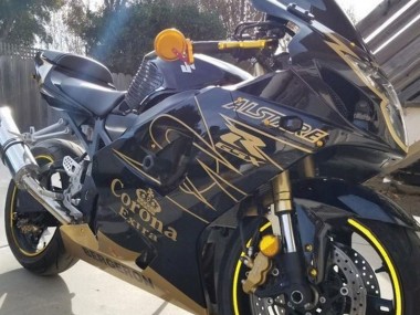 Carenados Moto Suzuki GSXR 1000 2003-2004 - Negro Oro Corona Baratos