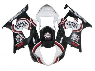 Carenados Moto Suzuki GSXR 1000 2003-2004 - Blanco Negro Rojo Lucky Strike Baratos