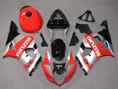 Carenados Moto Suzuki GSXR 1000 2003-2004 - Rojo Plata Negro Baratos