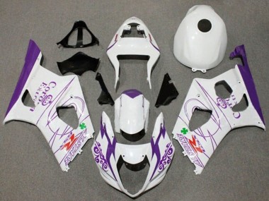 Carenados Moto Suzuki GSXR 1000 2003-2004 - Blanco Púrpura Corona Alstare Baratos
