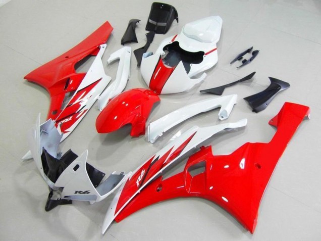 Carenado Moto Yamaha YZF R6 2006-2007 - Blanco Rojo Baratos