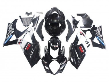Carenados Moto Suzuki GSXR 1000 2005-2006 - Negro Brillante Blanco West Baratos